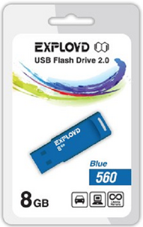 Накопитель USB 2.0 8GB Exployd 560 синий