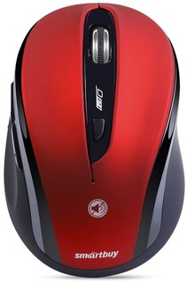 Мышь Wireless SmartBuy 612AG беззвучная, красная, LED blue
