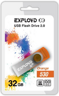 Накопитель USB 2.0 32GB Exployd 530 оранжевый