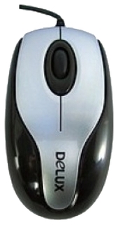 Мышь Delux DLM-363BS черно-серебряная, 800dpi, USB (2 кн+скролл) 6938820400332S