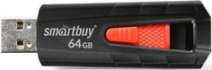 Накопитель USB 3.0 64GB SmartBuy SB64GBIR-B3 Iron, чёрный/красный