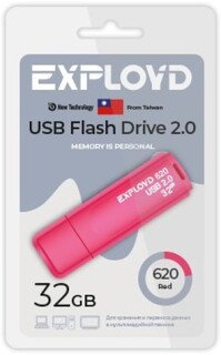 Накопитель USB 2.0 32GB Exployd EX-32GB-620-Red 620, красный
