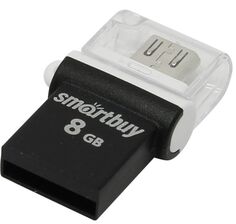 Накопитель USB 2.0 8GB SmartBuy SB8GBPO-K Poko чёрный