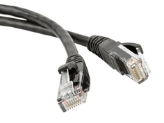 Кабель патч-корд F/UTP 5e кат. 3м. Hyperline PC-LPM-STP-RJ45-RJ45-C5e-3M-LSZH-BK , черный