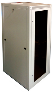 Шкаф напольный 19", 42U W&T B426080GWTWOF-RU 600x800 мм, передняя дверь стекло, задняя глухая металл, цвет серый. Без вент. Россия