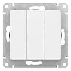 Выключатель Systeme Electric ATN000131 AtlasDesign, 3-клавишный, сх.1+1+1, 10АХ, механизм, белый