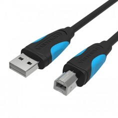 Кабель интерфейсный USB 2.0 Vention VAS-A16-B500 AM/BM - 5м. Черный