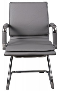Кресло офисное Бюрократ CH-993-LOW-V серое, искусственная кожа, низкая спинка