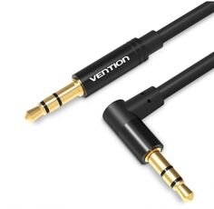 Кабель акустический Vention BAKBG-T Jack 3,5 mm M/Jack 3,5 mm M угол 90 - 1.5м Черный