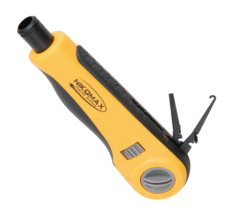 Инструмент NIKOMAX NMC-3640RB для заделки витой пары, ударного типа, 2 уровня регулировки силы удара, крепление Twist-Lock, нож для кроссов типа 110 в