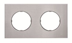 Рамка ABB 2CLA867200A4001 2-постовая, нержавеющая сталь