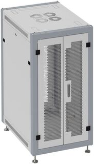 Шкаф напольный 19", 15U SYSMATRIX SL 6815.744 600x800x800mm (ШхГхВ) передняя дверь двухстворчатая перфорированная, задняя дверь двухстворчатая перфори