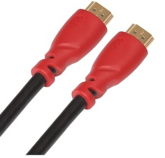 Кабель интерфейсный HDMI удлинитель GCR GCR-HM350-0.5m 01164, v1.4 HDMI M/M черный, красные коннекторы, OD7.3mm, 30/30 AWG, позолоченные контакты, Eth
