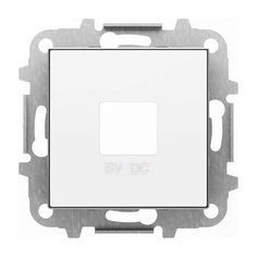 Накладка ABB 2CLA858500A1101 для механизмов зарядного устройства USB, арт.8185, альпийский белый