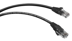 Кабель патч-корд U/UTP 6 кат. 0,5м Cabeus PC-UTP-RJ45-Cat.6-0.5m-BK неэкранированный, черный