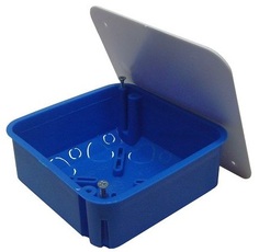Коробка распределительная TYCO 10160 для скрытого монтажа, 100х100х45мм,IP20, с крышкой ,синяя
