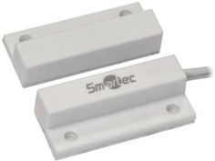 Датчик Smartec ST-DM111NC-WT магнитоконтактный, НЗ, накладной для деревянных дверей, зазор 20 мм, белый
