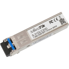 Модуль SFP Mikrotik S-31DLC20D SM, 20km, с двойным разъемом LC, работает в волновом спектре 1310nm