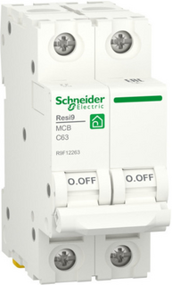 Автоматический выключатель Schneider Electric RESI9 Resi9 - 2P, тип хар-ки C, 63 А, 400 В AC, 6кА