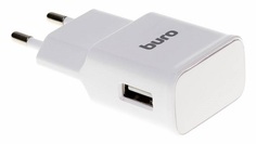 Зарядное устройство Buro TJ-248W QC 1xUSB, 2.4A/2.1A/1.25A 5/9/12V, white