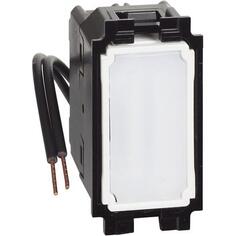 Переключатель BTicino K4004LB LIVING NOW промежуточный с подсветкой, 10А, встроенный светодиод синего цвета, 1 модуль