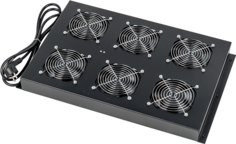 Вентиляторный блок Lanmaster LAN-DC-CB-FAN6-10 из 6-ти вентиляторов в крышу шкафа глубиной 1070 мм