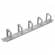 Кабельный организатор NTSS NTSS-HORG-2U-5(85) горизонтальный 19", 2U, 5 колец глубиной 85 мм, металл, RAL 7035