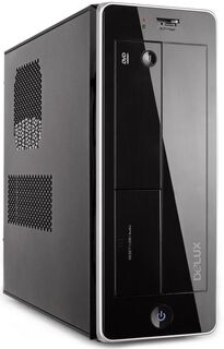 Корпус mATX Delux DLC-ML113 ML113(450) черно-серебристый, БП 450W (USB2.0, card reader)