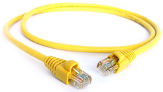 Кабель патч-корд U/UTP 5e кат. 1,5м. GCR GCR-LNC02-1.5m , AWG24, RJ45, медь, литой (Желтый), пластик пакет