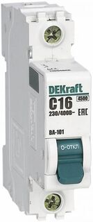 Автоматический выключатель DEKraft 11049DEK ВА-101 - 1P, тип хар-ки C, 1 А, 230 В AC, 4.5кА