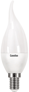 Лампа светодиодная Camelion LED10-CW35/845/E14 10Вт/90Вт, E14, 170-265В, 4500К, 840лм, свеча на ветру (14404)