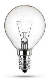 Лампа накаливания Camelion 40/D/CL/E14 40Вт, Е14, 220В, 390-395лм, 1000 часов работы, колба типа D45 / сфера, прозрачная (8969)