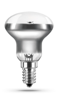 Лампа накаливания Camelion 30/R39/E14 30Вт, Е14, 220В, 210лм, 80кд, 1000 часов работы, колба типа R39 / зеркальная, прозрачная (8976)