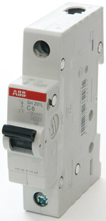 Автоматический выключатель ABB 2CDS241001R0064 SH201L 1P 6А (C) 4,5kA