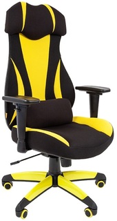 Кресло игровое Chairman GAME 14 черное/желтое, ткань, до 120 кг