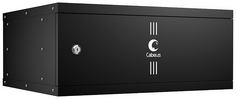 Шкаф настенный 19", 4U Cabeus WSC-05D-4U55/45m-BK серия LIGHT разборный, дверь металл, цвет черный
