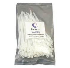 Стяжка нейлоновая не открывающаяся Cabeus GTSC-110 безгалогенная (halogen free), 110x2.5мм, под винт (100 шт)