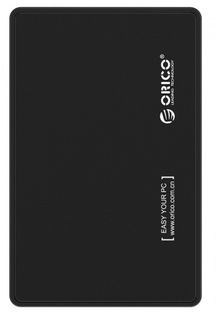 Контейнер Orico 2588US-BK для HDD/SSD 2,5". Материал корпуса ABS пастик (огнестойкий) (черный)