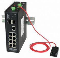 Коммутатор OSNOVO SW-80802/ILS(port 90W,300W) промышленный управляемый (L2+) HiPoE Gigabit Ethernet на 8GE PoE + 2 GE SFP порта с функцией мониторинга