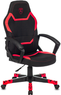 Кресло игровое Бюрократ ZOMBIE 10 RED черный/красный текстиль/эко.кожа крестовина пластик