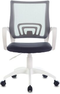 Кресло офисное Бюрократ CH-W695NLT цвет темно-серый TW-04 TW-12 сетка/ткань крестовина пластик белый