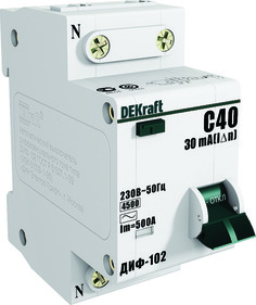 Автоматический выключатель дифф. тока (АВДТ) DEKraft 16006DEK 1Р+N 32А 30мА тип AC (С) 4,5кА
