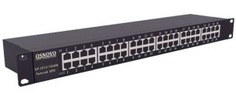 Грозозащита OSNOVO SP-IP24/1000PR 1U для локальной вычислительной сети на 24 порта (скорость до 1000Мб/с) с защитой линий PoE (af/at, методы A+B, конт