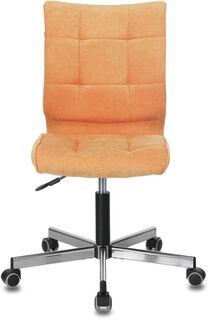 Кресло офисное Бюрократ CH-330M цвет оранжевый, Velvet 72, крестовина металл хром