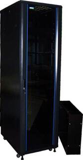 Шкаф напольный 19", 37U TWT TWT-CBB-37U-6x6-00 600x600, без дверей, с боковыми стенками, черный