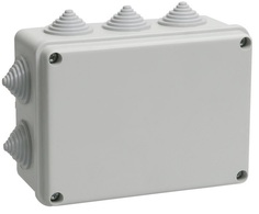 Коробка распределительная IEK UKO11-190-140-070-K41-44 для открытого монтажа 190х140х70, IP44, RAL7035,10 гермовводов (серая)