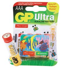 Батарейка GP Ultra Alkaline 24AU LR03 1.5V, 4шт, size AAA