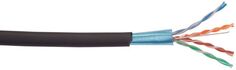 Кабель витая пара F/UTP 5e кат. 4 пары ITK BC3-C5E04-339-305-G 25AWG(0.45 мм), медь, одножильный (solid), внешний, PE, чёрный, уп/305м GENERICA