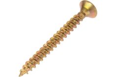 Саморез KRANZ 1111-0330-2 универсальный 3х30, желтый цинк, пакет (1000 шт/уп)