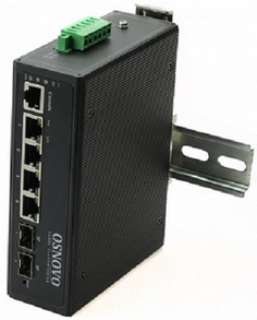 Коммутатор OSNOVO SW-80402/IL промышленный управляемый (L2+) PoE Gigabit Ethernet на 6 портов. Порты: 4 x GE (10/100/1000Base-T) с PoE (до 30W) + 2 x